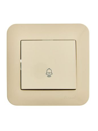 Кнопка звонка 1-кл.СП ASTI 10А IP20 в сборе крем. LEZARD 7081-0303-103