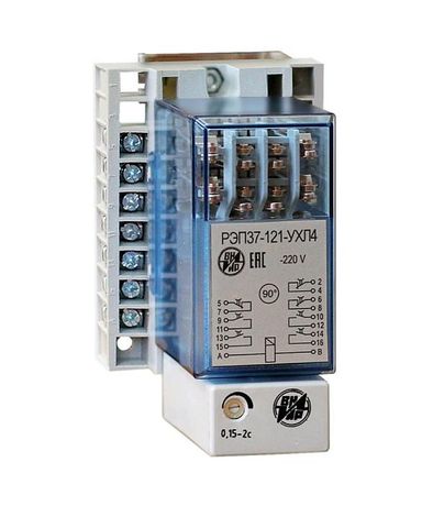 Реле промежуточное РЭП-37-121 220В пост. 2...10с. 4/1 пер. прис. ВНИИР A8120-79684563