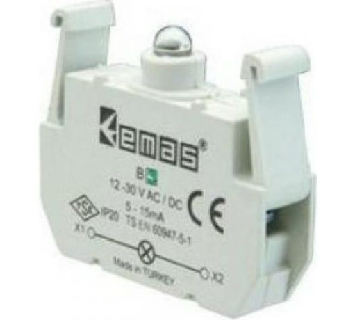 Блок подсветки светодиод, жёлтый цвет, серия B, 12-30В AC/DC - B8 EMAS