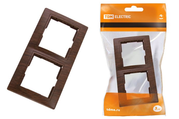 Рамка 2-х постовая горизонтальная "ЭКО" (бук) "Таймыр" | SQ1814-0326 TDM