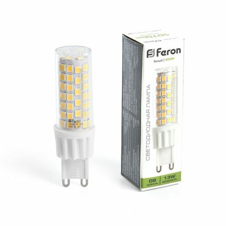 Лампа светодиодная LED 13вт 230в G9 белый капсульная - 38153 FERON