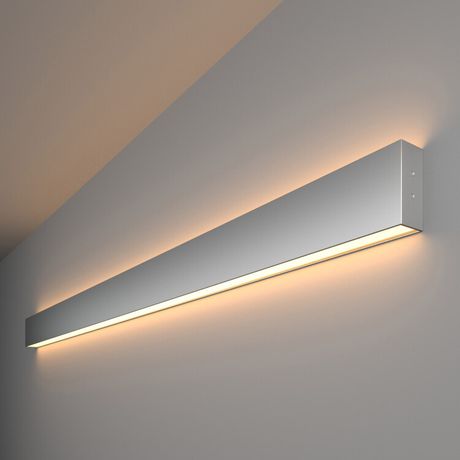 Светильник светодиодный накладной линейный двусторонний 128см 50W 3000K матовое серебро (101-100-40-128) | a041471 Elektrostandard