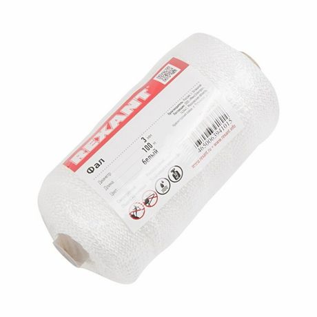 Фал плетеный 3 мм 100 м белый | 77-2314-1 REXANT MEET