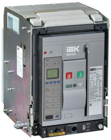 Выключатель автоматический воздушный 3п A 1000А 65кА AC ВА77 W3P EA выдвижн. с комплектом аксессуаров MASTER IEK MI-ACB10-3WA-065-1000-ACF