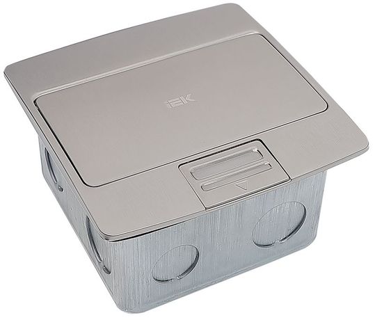Лючок с откидной крышой на 3 модуля (45*22,5мм) IP42 нержавеющая сталь | PM-LN21-03-O-42-K46IEK PRIMER