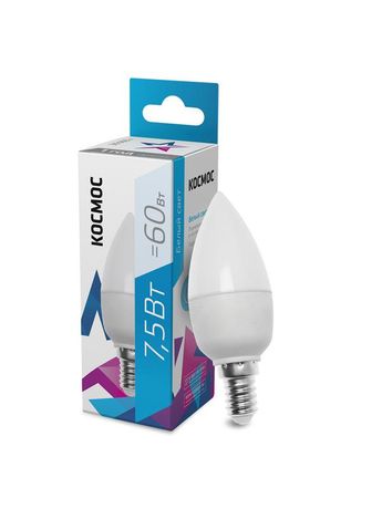 Лампа светодиодная LED 7.5Вт CN 220В Е14 D37х99 4500 белый 600лм Космос - LkecLED7.5wCNE1445