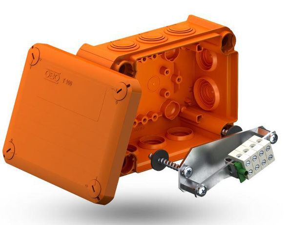 Коробка распределительная огнестойкая 150х116х67мм T100 ED 4-5 5 клемм 4кв.мм мембранные вводы OBO 7205513 Bettermann