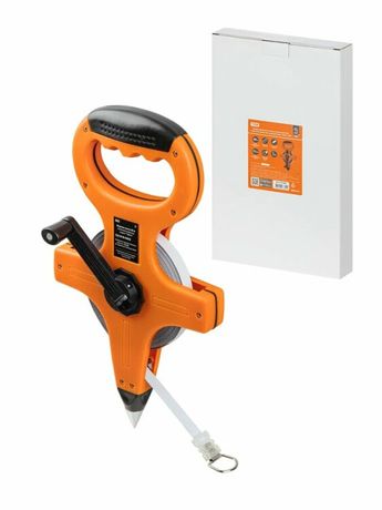 Мерная лента, 50 м х 13 мм, стальное полотно, открытый корпус, штык для фиксации "Рубин" | SQ1018-0402 TDM