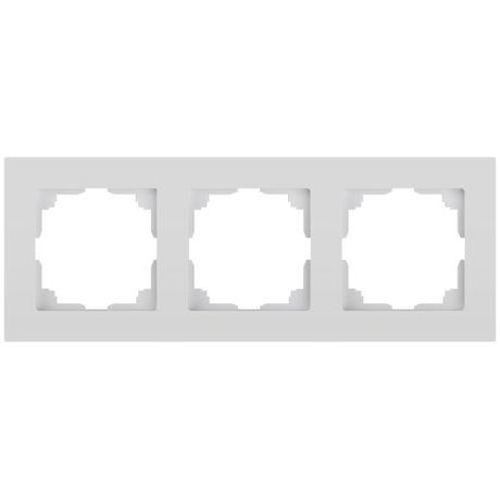 Рамка для розеток и выключателей Intro Accent 6-503-01 на 3 поста, СУ, белый | Б0063737 ЭРА