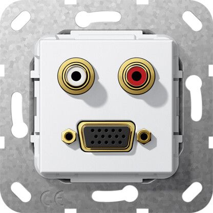 Разъем VGA тюльпан аудио GIRA 565603