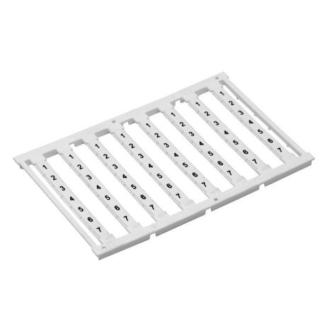 Маркировка для клемм ширина 6мм узкая Push-in бел. от 61 до 70 горизонтальная ориентация 1шт = карта из 80 маркеров (уп.10шт) DKC NUPUTUK-6F-61-70H ДКС