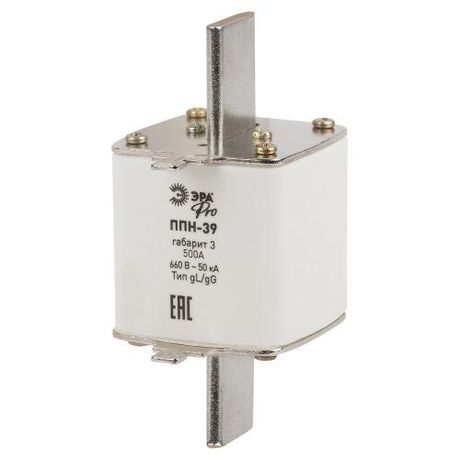 Предохранитель плавкий PRO ppn-39-3-500 ППН-39, габарит 3, 500А - Б0063976 ЭРА
