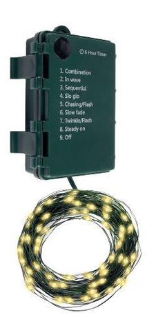 Гирлянда "Роса" DC-G06-50Y 50 microLED 5.1м. 8реж. (3хAA в компл.) желт. ФАZА 5059665 ФАЗА