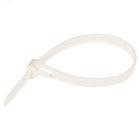 Стяжка многоразовая нейлоновая PRM 7,5х200мм белая (50 шт.) - 88259 Европартнер