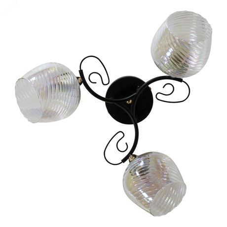 Светильник 11295-9/3 черн.зол (Плафон 8310) НПБ 01-3х60-214 Е27 ИУ потолочный - 1005404881 Элетех