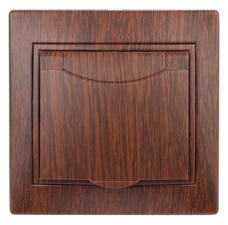 Розетка однофазная скрытого монтажа, в рамку с заземлением без шторок венге крышкой 16А 250В IP20 1-203-10 Intro Plano - Б0053900 ЭРА