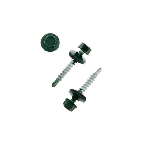 Саморез КР св. 4,8х35 RAL 6005 (тёмно-зеленый) (5 кг) - коробка | 140566 Tech-KREP