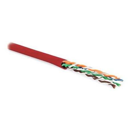 Кабель витая пара неэкранир. U/UTP кат.5E 4 пары 24 AWG МЖ patch PVC -20град.C-+75град.C UUTP4-C5E-P24-IN-PVC-RD-100 красн. (уп.100м) Hyperline 444286
