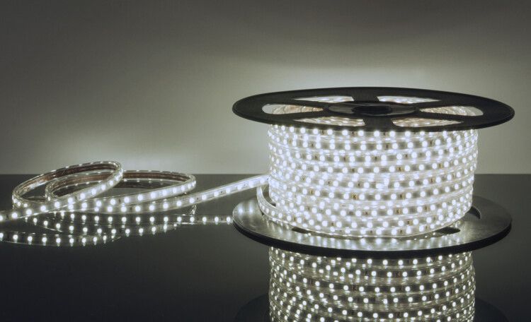 Лента светодиодная LSTR003 220V 14,4W 60Led 5050 IP65 белый, 50 м | a033710 Elektrostandard