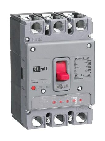 Выключатель автоматический силовой 3п 32А 70кА ВА-353E электрон. расцеп. DEKraft 22655DEK APC