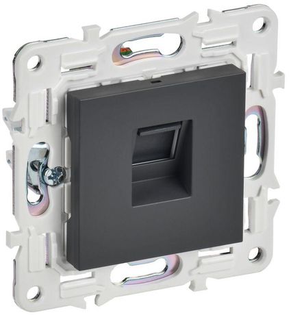 Розетка компьютерная RJ45 кат.6 SKANDY SK-K02T титан IEK SK-K10-2-K48