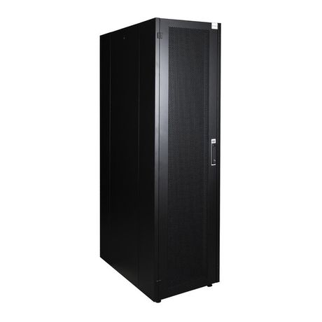 Шкаф напольный 19дюйм 26U 600х1000 перед. дв. перф. задн. стен. черн. Datarex DR-721231