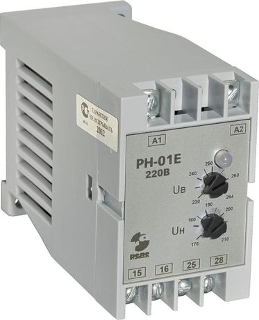 Реле контроля напряжения РН-01Е 110В 50Гц контроль однофазной сети по верхнему и нижнему порогам срабатывание без выдержки времени ток контактов исполн. 8А 1з+1р УХЛ4 Автоматика A8223-77135921