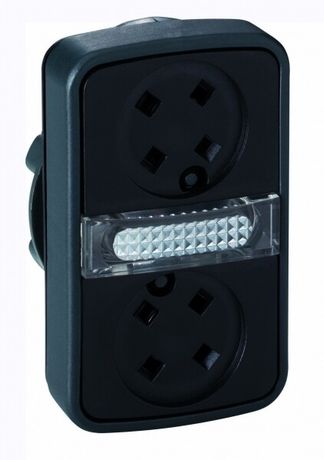 ГОЛОВКА КНОПКИ ДВОЙНАЯ БЕЗ ВСТАВОК + LED ZB4BW7A9 | Schneider Electric
