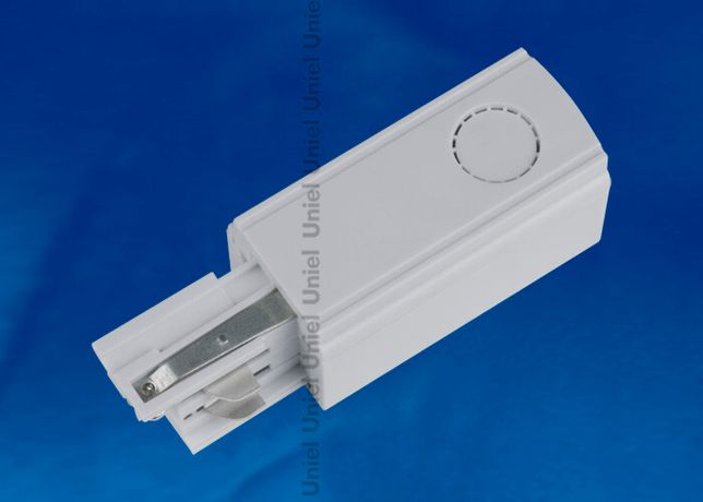 Ввод питания для шинопровода осветительного трехфазный правый, серебряный. UBX-A01 SILVER 1 POLYBAG | 09737 Uniel