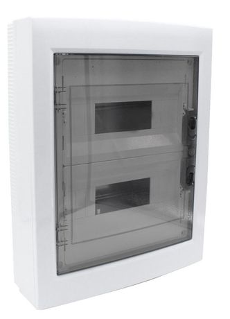 Корпус щита распределительного для модульного оборудования 24M(12х2) навесной прозр. затемненная дверца Cetinkaya Pano CP30924