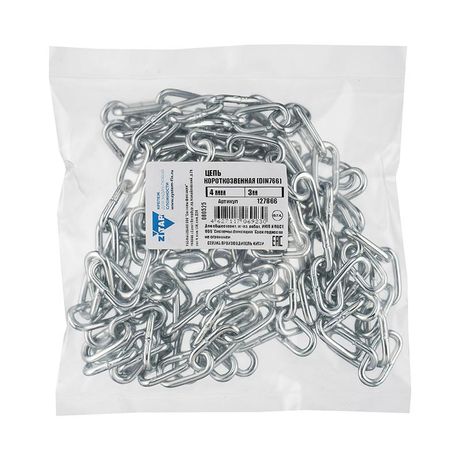 Цепь короткозвенная 4мм DIN 766 (3м) Tech-Krep/Zitar 127866