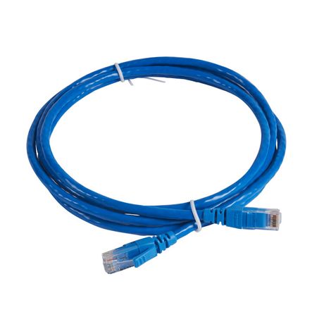 Коммутационный шнур RJ 45 - категория 6 U/UTP PVC неэкранированный 2 м голубой | 051773 Legrand