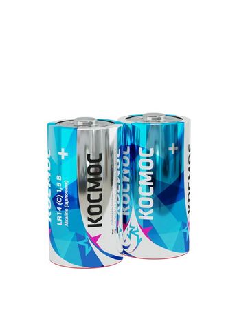 Батарейка LR14 (C) 1.5V Alkaline 2S в шринке, - KOCLR14MAX2S Космос