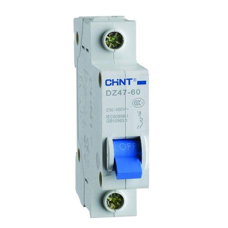 Выключатель автоматический DZ47-60 однополюсный 20A 4.5KA характеристика C - 187990 CHINT