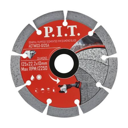 Диск алмазный отрезной (сегментированный) 125x22,2x1,4 мм - ACTW03-G125A PIT