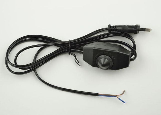 Шнур сетевой UCX-C30/02A-170 BLACK с вилкой и выкл. диммером 2А 500Вт 1.7м черн. Uniel UL-00004438