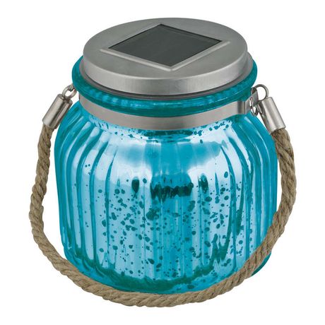 Светодиодный садовый светильник USL-M-210/GN120 BLUE JAR на солнечной батарее,теплый белый свет. 1*АА Ni-Mh аккумулятор в/к. IP44 Uniel - UL-00003208