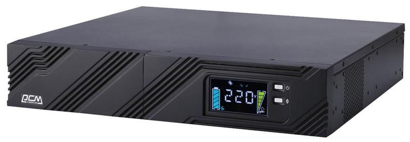 Источник бесперебойного питания Line-interactive SPR-1000 LCD 1000 ВА/800 Вт фазы 1/1 без АКБ Rack IEC C14 - 1152572 POWERCOM