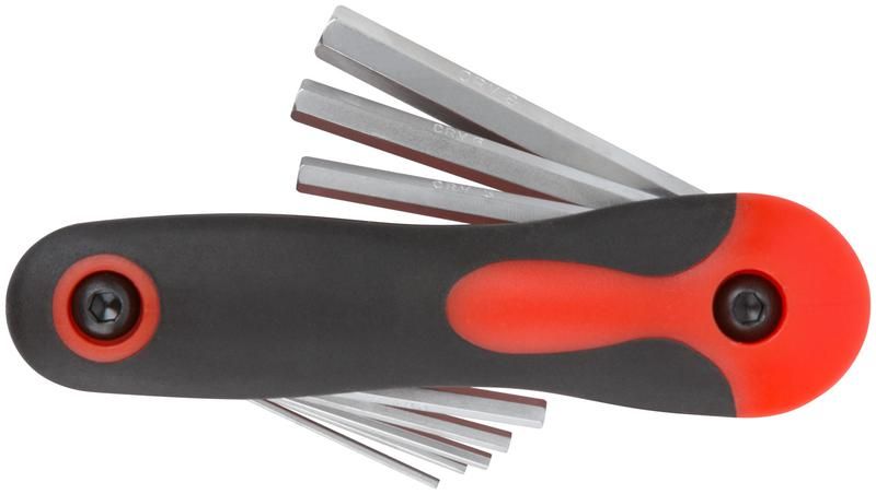 Ключи шестигранные CrV 8 шт(1.5-8 мм) складные - 64182 РОС