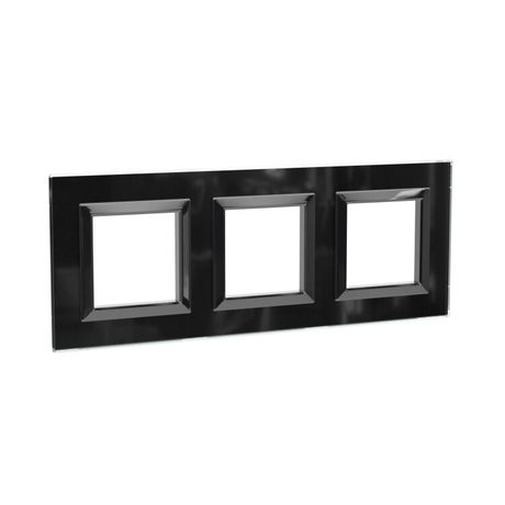 Рамка из натурального стекла, "Avanti", черная, 6 модулей | 4402826 DKC ДКС
