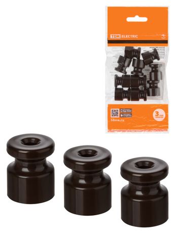 Изолятор пластиковый коричневый (10 шт) | SQ2804-0002 TDM