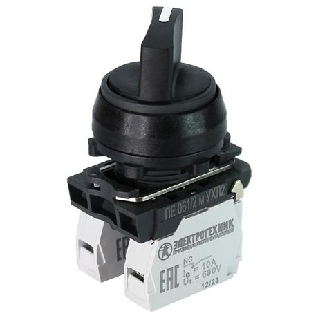 Переключатель упр. ПЕ-061 исп. 2 1з+1р 10А 660В рукоятка на положения -45град. +45град. IP54 Электротехник ET514787