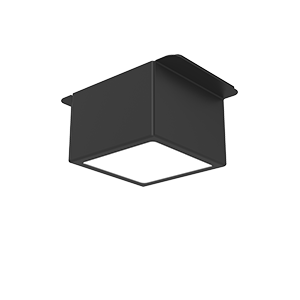Светильник светодиодный DL-Grill для потолка Грильято 75х75 мм с шириной ламели 15 встраиваемый 10 Вт 3000 К 60x60x60 RAL9005 черный - V1-R0-91807-10000-4001030 VARTA