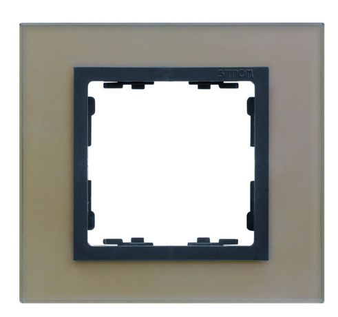 Рамка 2-м Simon82 Nature стекло медь вставка графит Simon 82827-34