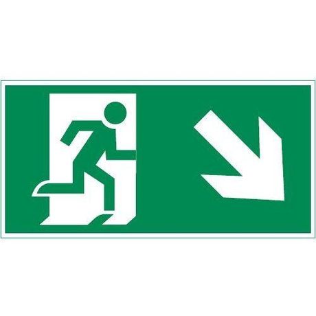 Знак Vault SST "Выход вправо вниз" 200х400мм VARTON V4-EM-00.2040.ADV-0003 VARTA