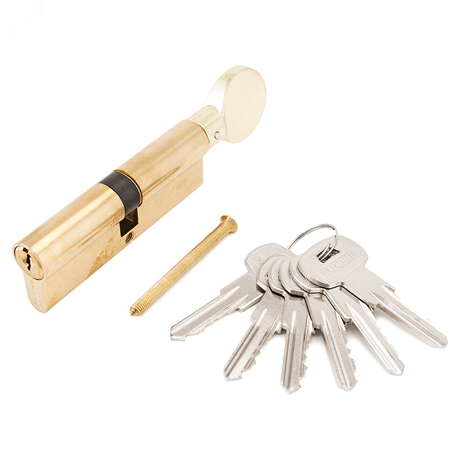 Механизм цилиндровый для врезных замков, АЛЛЮР A.G 90-6К ВР золото (латунь) - 1275 ПТК