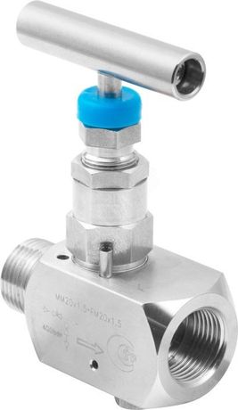 Клапан игольчатый М20х1.5 - внутр.-наруж., материал нержавеющая сталь, макс. рабочее давление 40 МПа, рабочая температура 240 С 00000034409 РОСМА