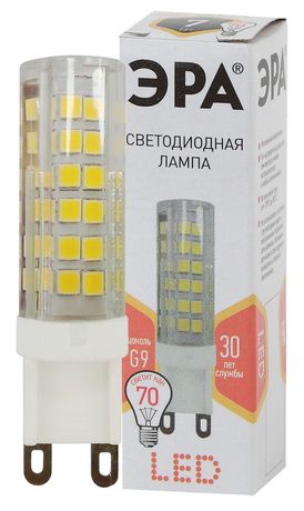 Лампа светодиодная LED 7 Вт 560Лм 2700К капсула теплый G9 170-265В JCD-7W-CER-827-G9 Standart - Б0027865 ЭРА