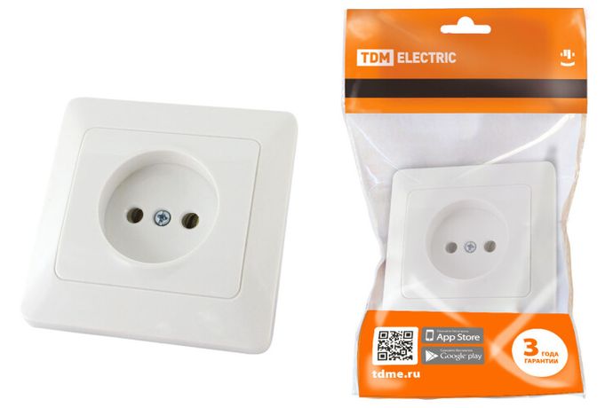 Розетка 2П 10А 250В белая "Ильмень" | SQ1823-0009 TDM