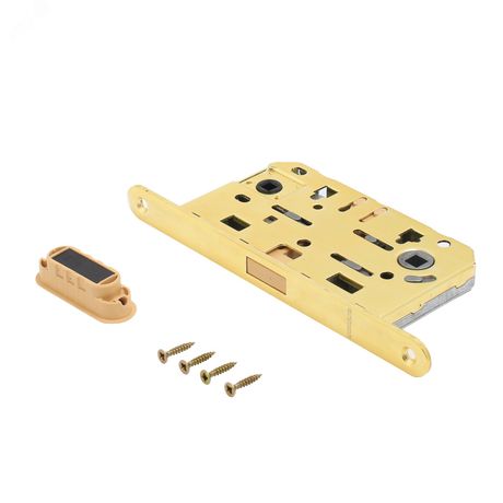 Защёлка Аллюр АРТ ML 96WC-50 PB золото ХЕДЕР с фиксатором МАГНИТНАЯ - 14128 ПТК